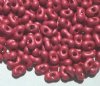 25 grams of 3x7mm Metallic Matte Red Farfalle Seed Beads